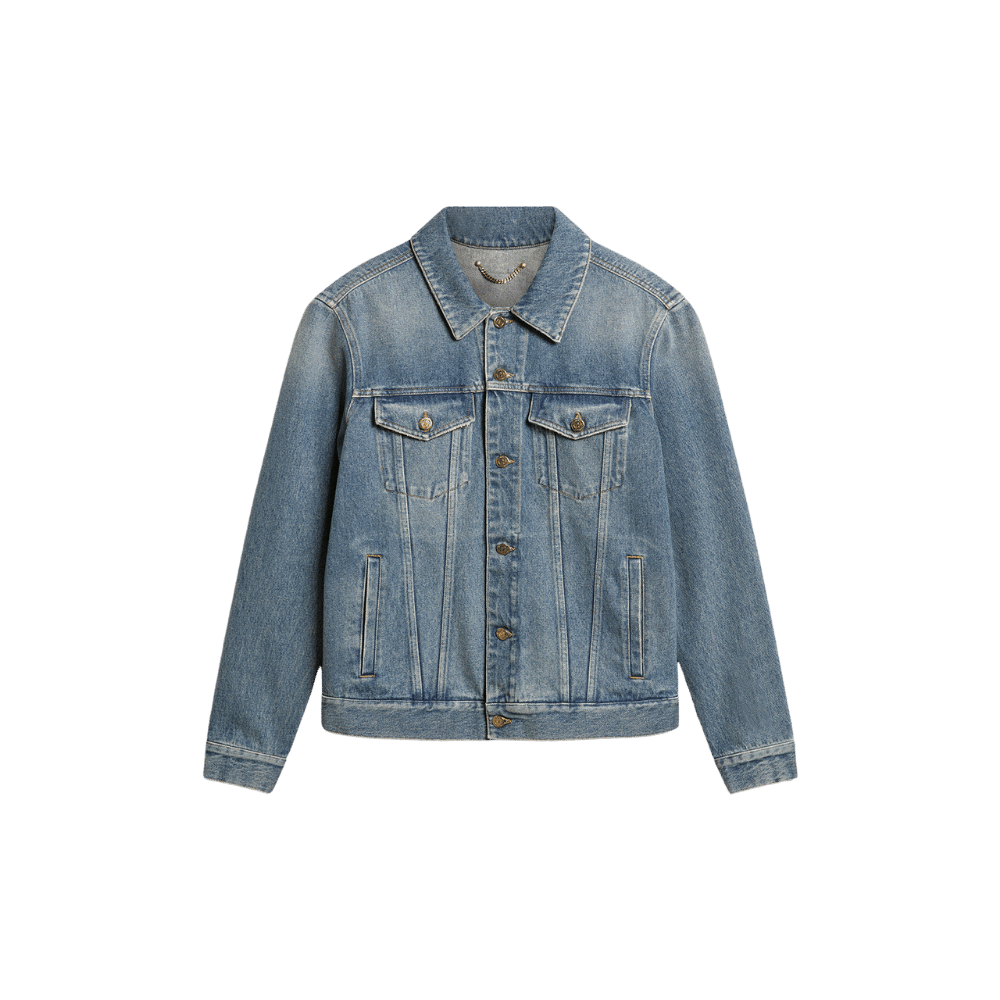 Men’s denim jacket with medium wash