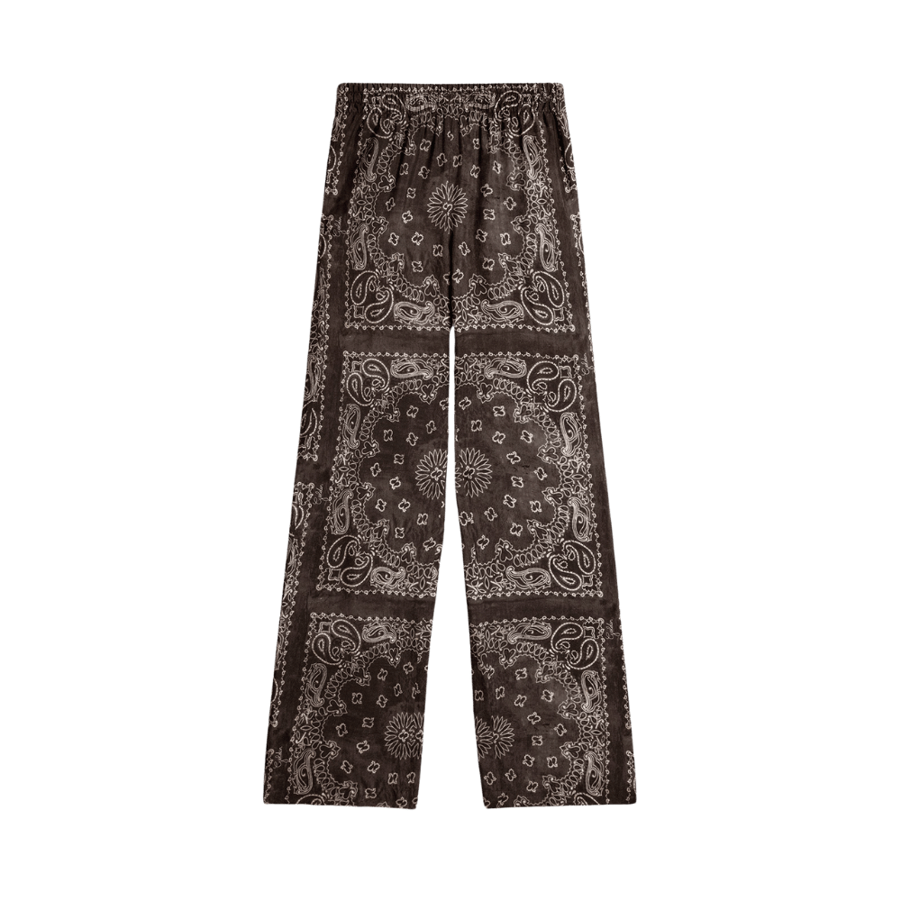 Woman’s black joggers with paisley print