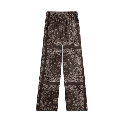 Woman’s black joggers with paisley print