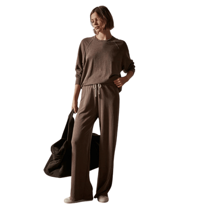 Wide leg sweatpants woman fox pigment