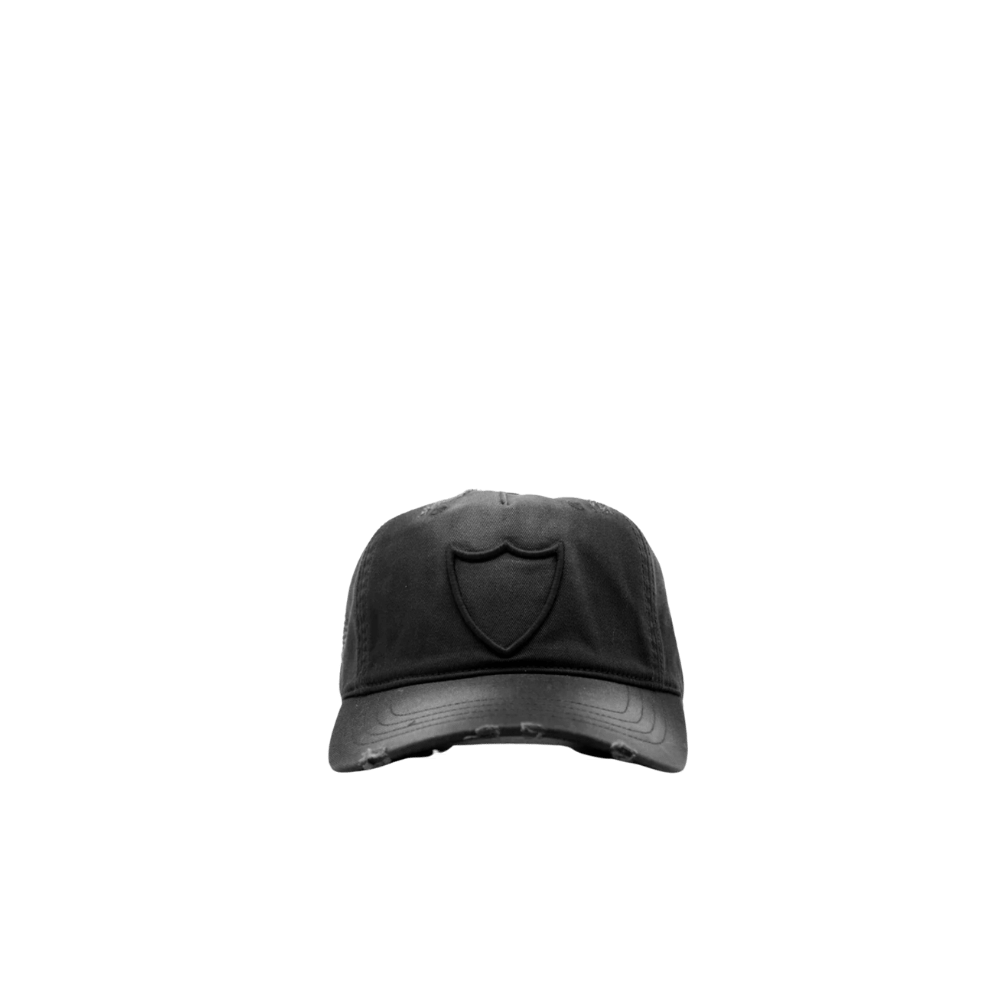 Black SHIELD LOGO BASEBALL CAP