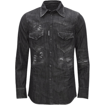 Black denim shirt dsq2