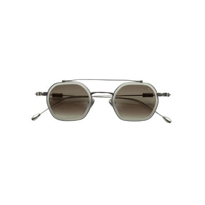 Dan - Matte Silver Grey Lenses