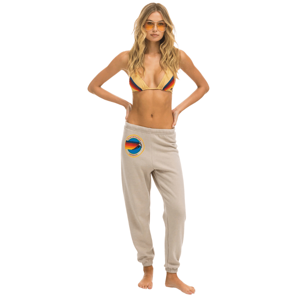 AVIATOR NATION ASPEN SWEATPANTS - SAND