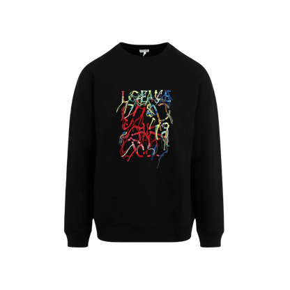 Logo embroidery sweatshirt