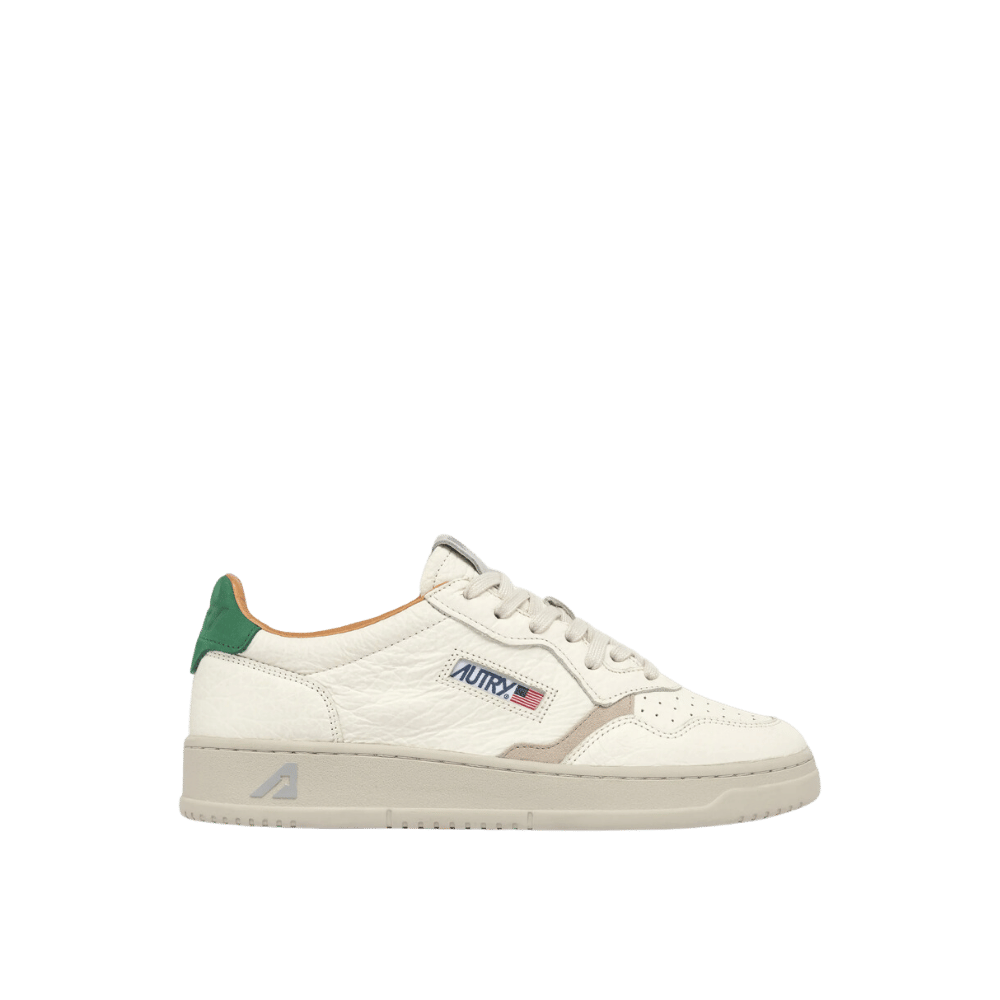 SNEAKERS MEDALIST LOW IN PELLE E DETTAGLI VERDE E GRIGIO CHIARO