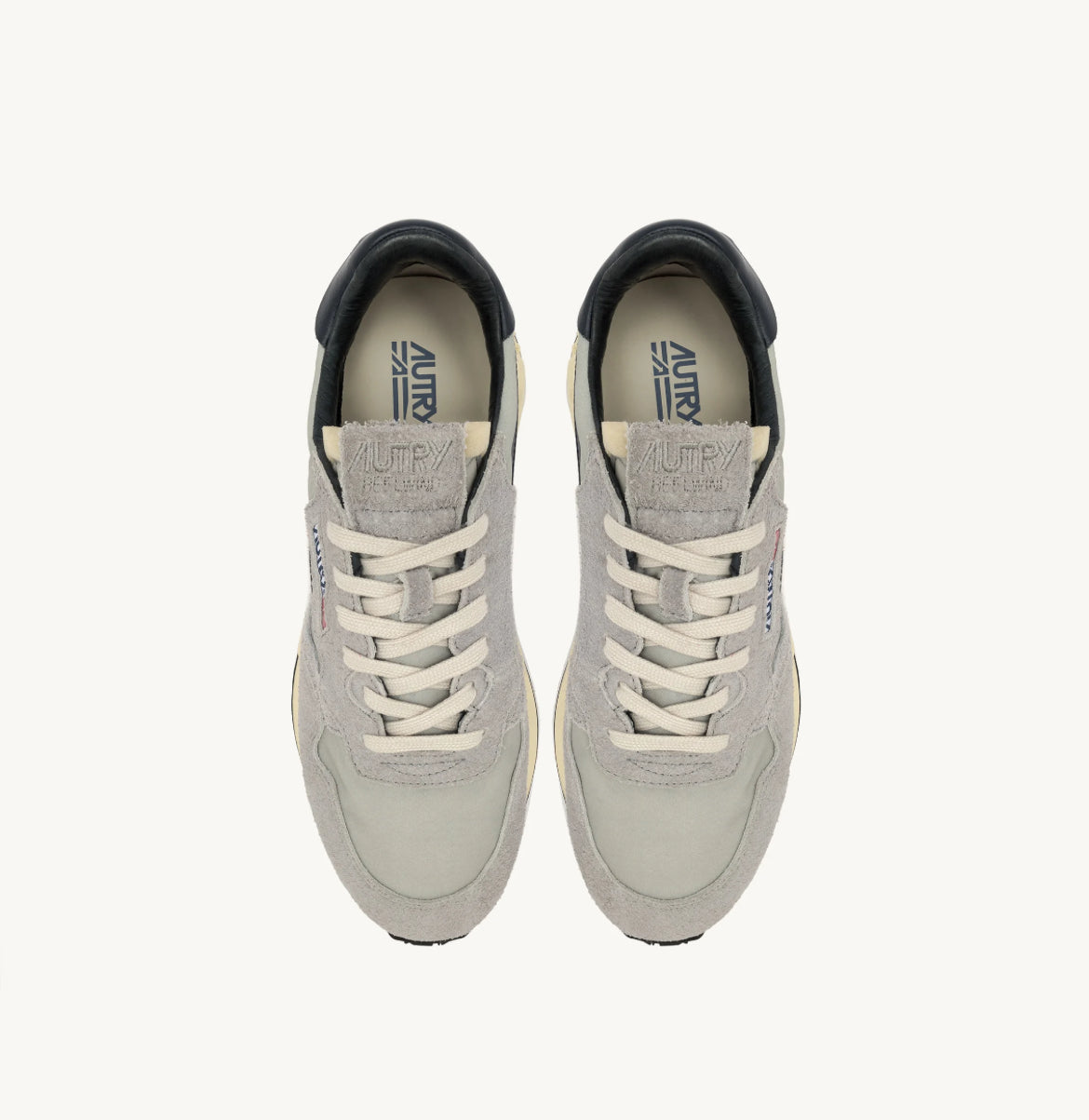 REELWIND LOW SNEAKERS IN GRAY AND SPACE NYLON AND SUEDE