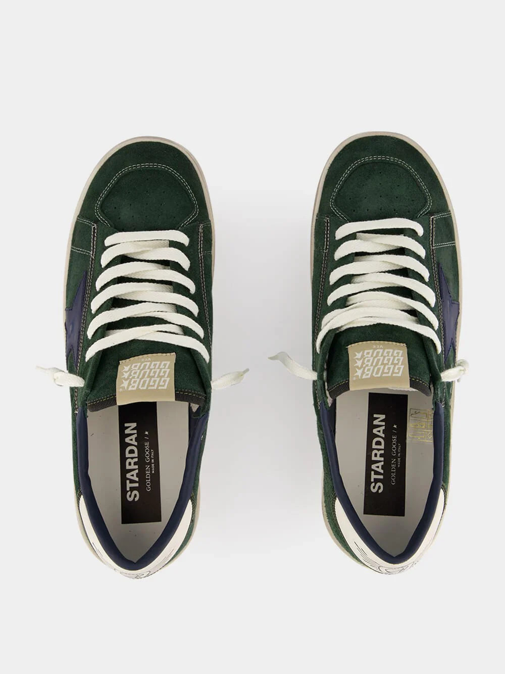 Golden Goose Green and Blue Stardan Sneaker