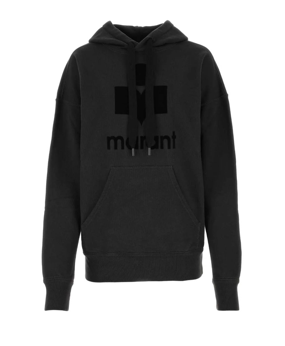 Logo printed hoodie - faded black