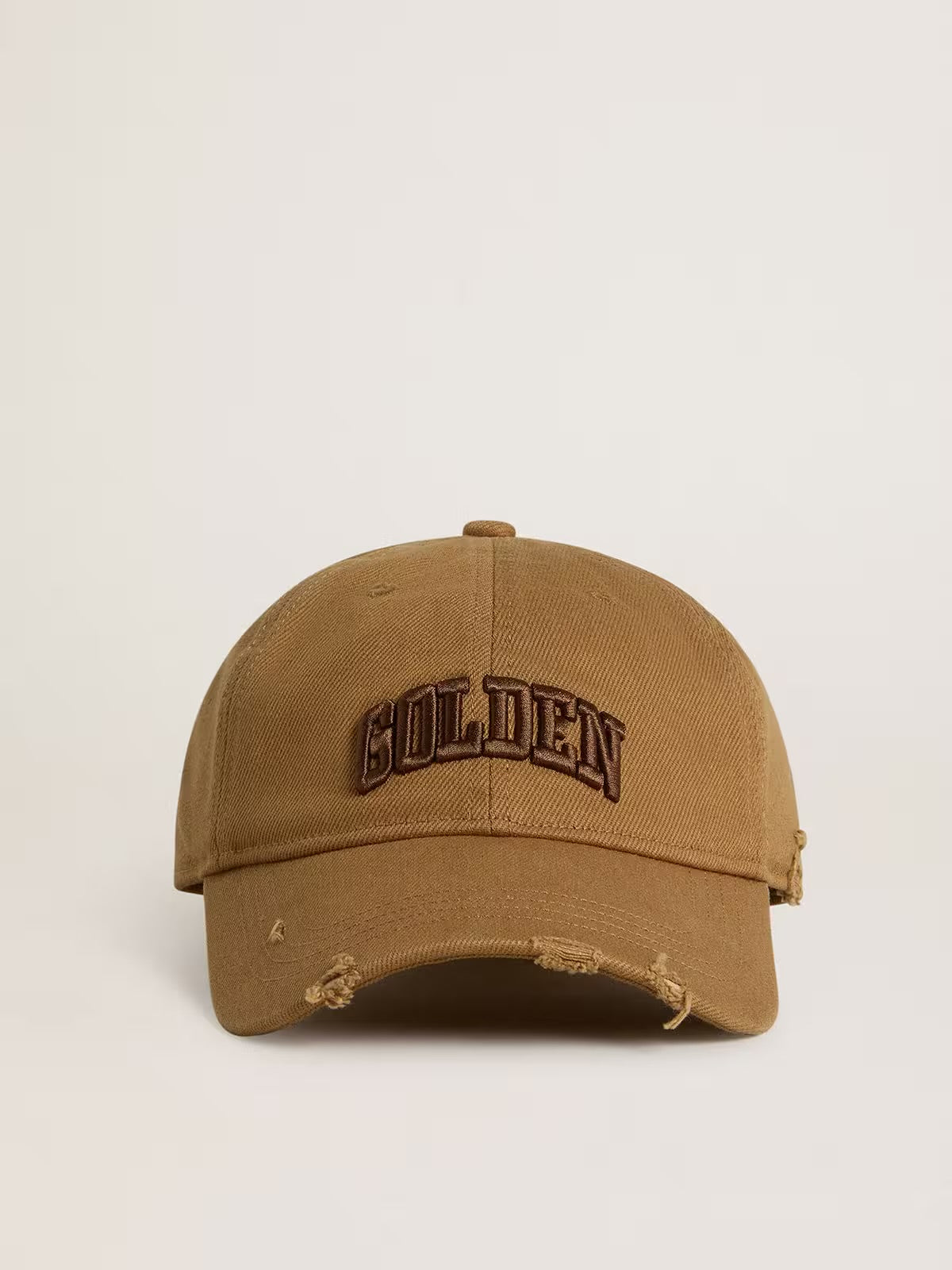 Beige cotton baseball cap with a lived-in finish – Remind