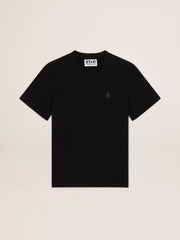 T-shirt with black star on the front - black