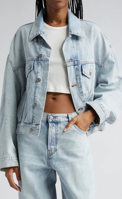 Spencer crop denim jacket