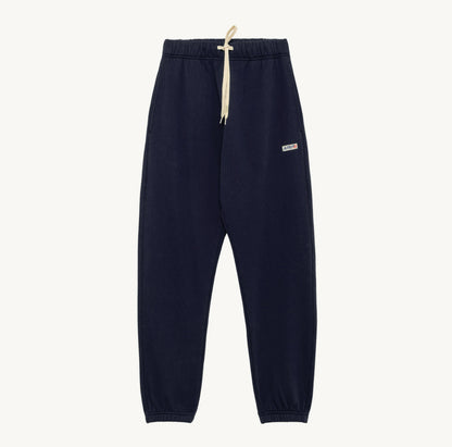 SWEATPANTS IN BLUE JERSEY WITH LABEL