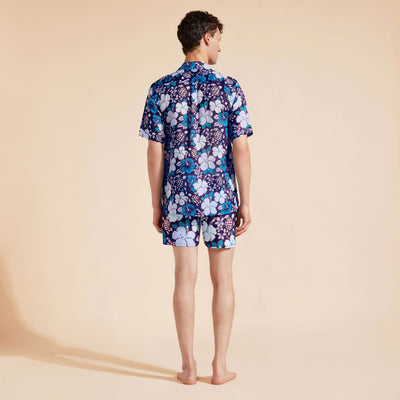 Men Bowling Linen Shirt Tropical