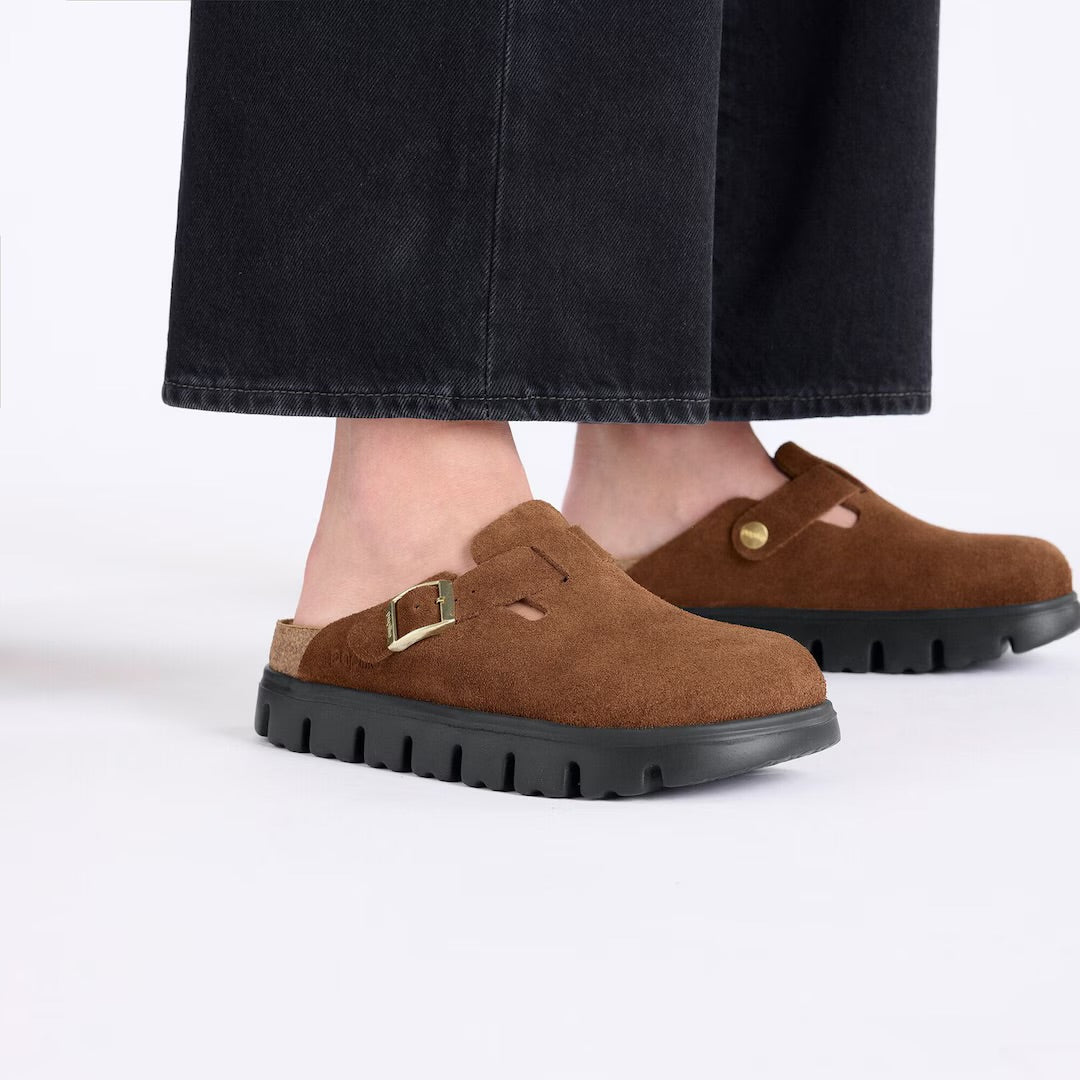 Boston chunky suede leather dark tea