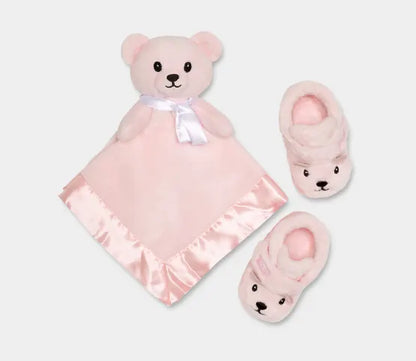 Bixbee And Lovey Bear Stuffie Set - pinky