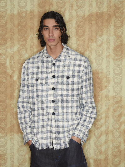 Tweed shirt - navy