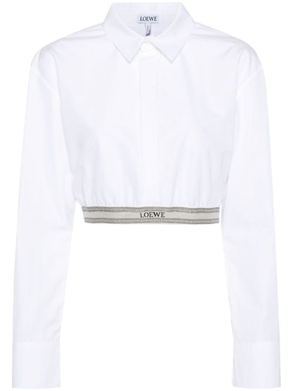 Cropped white shirt