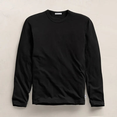 Long Sleeve Crew Neck T Shirt In Black