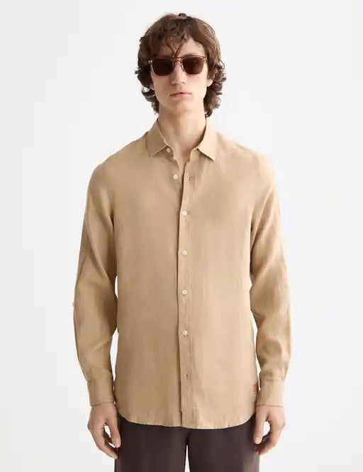 Regular fit linen shirt