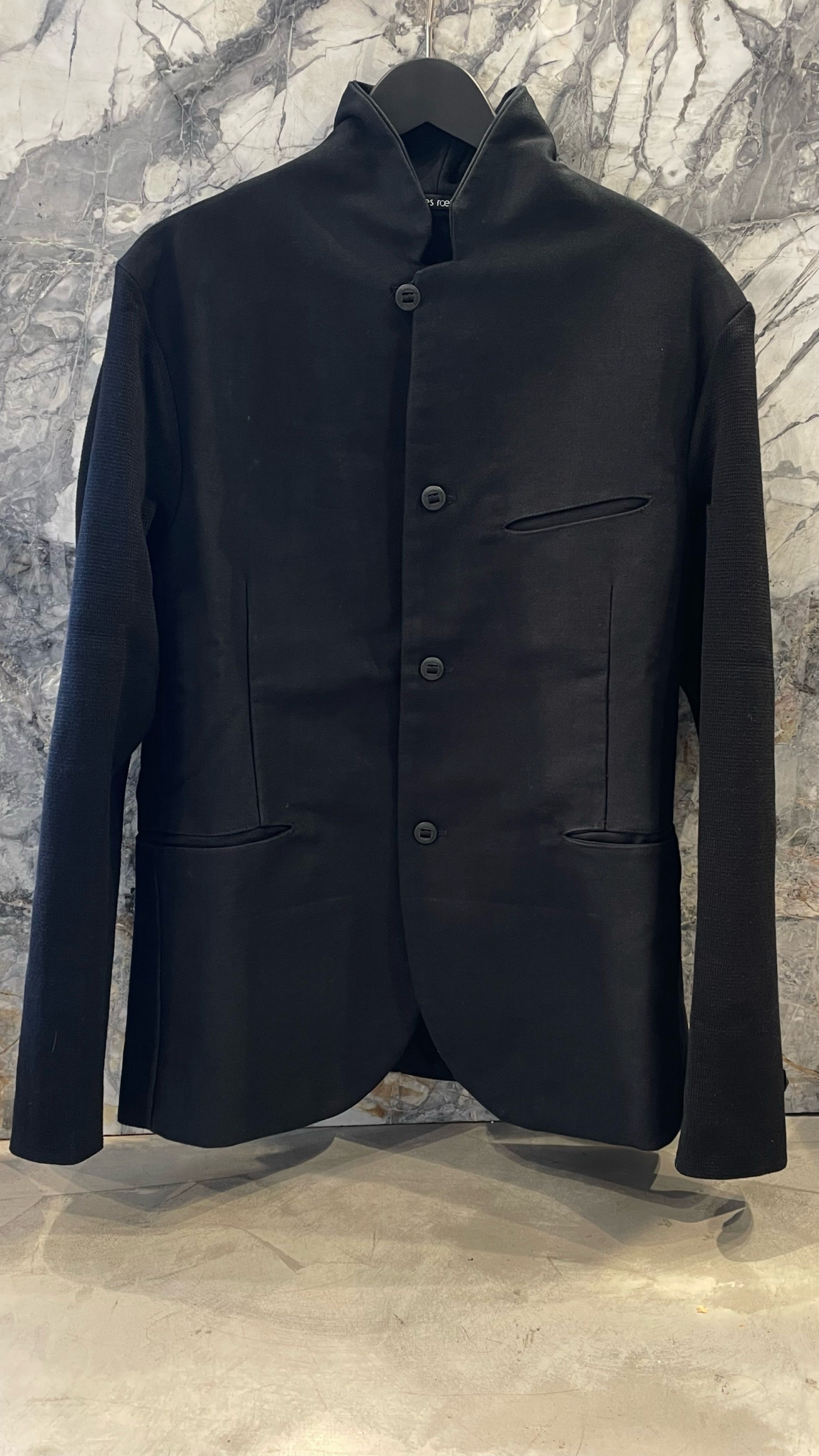 Wool blazer jacket - black