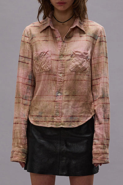 Pink over dyed plaid