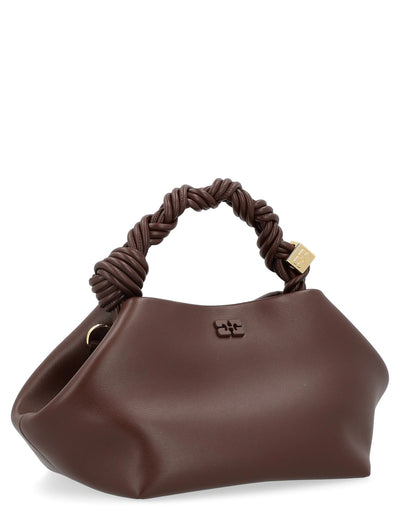 Ganni Bag Small in chocolate-colored leather