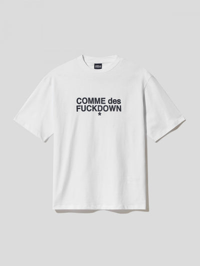 T-Shirt In Jersey Con Stampa Sul Davanti Bianco