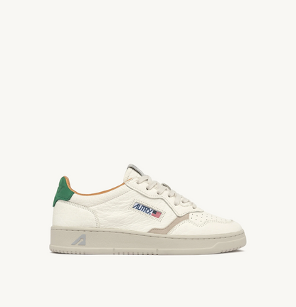 SNEAKERS MEDALIST LOW IN PELLE E DETTAGLI VERDE E GRIGIO CHIARO