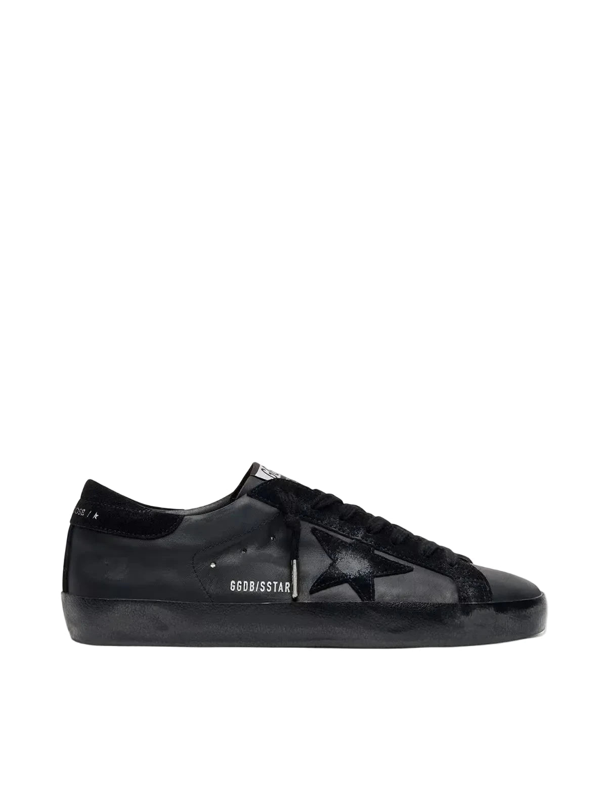 golden goose black nappa suede super star sneakers