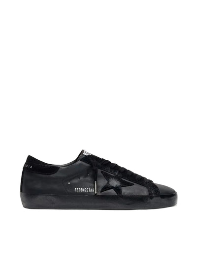 golden goose black nappa suede super star sneakers