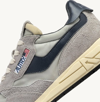 REELWIND LOW SNEAKERS IN GRAY AND SPACE NYLON AND SUEDE