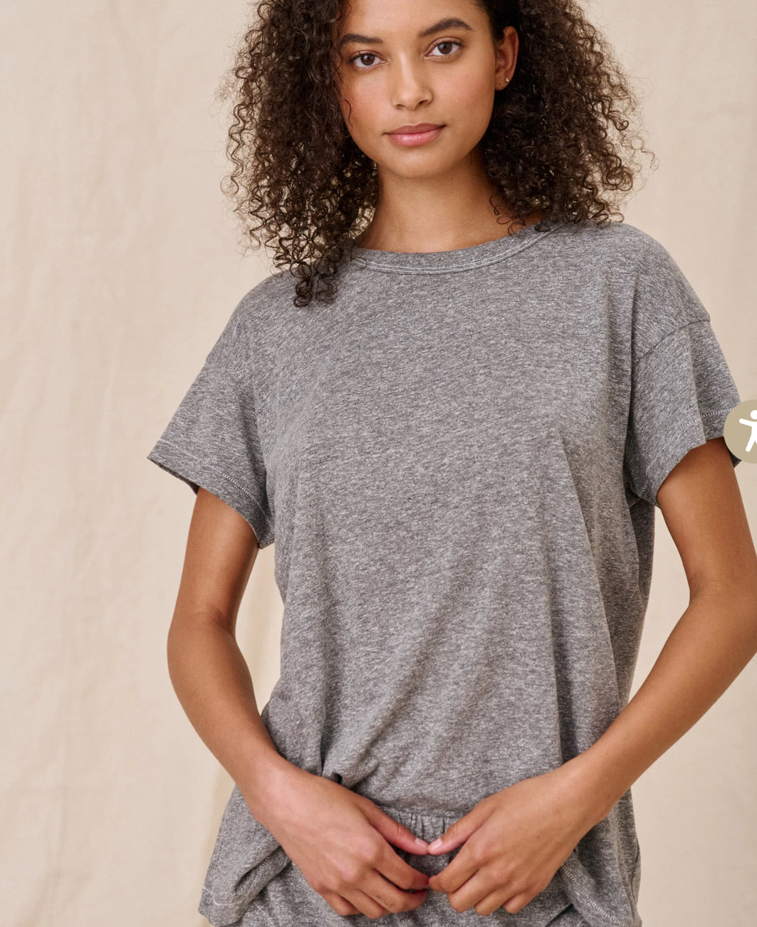 The boxy tee - heather grey