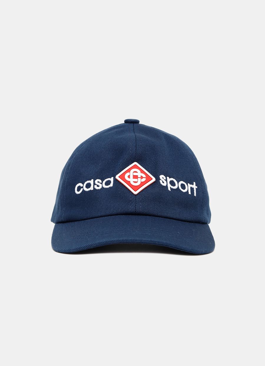 Casablanca navy baseball hat with logo