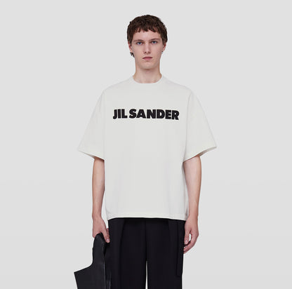 Men’s oversized logo print tee - white