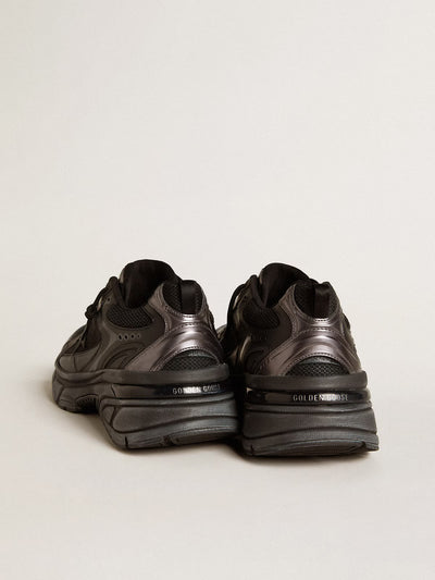 Men’s Lightstar with black leather and mesh upper and black star