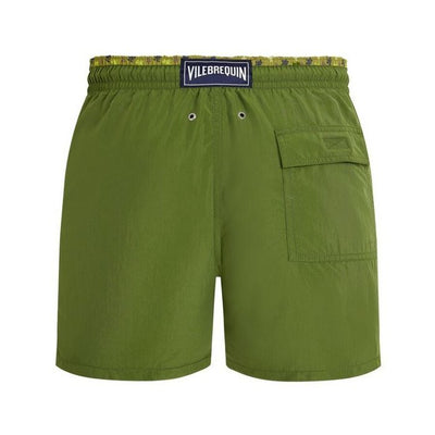 MEN SWIM SHORTS BICOLOR MICRO RONDE DES TORTUES - GREEN MILITAIRE