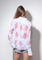 Red Rice Embroidery Blouse