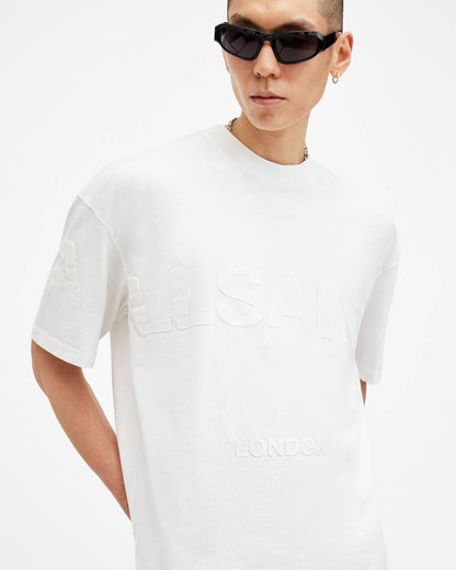 Biggy Oversized Logo Print T-Shirt optic white