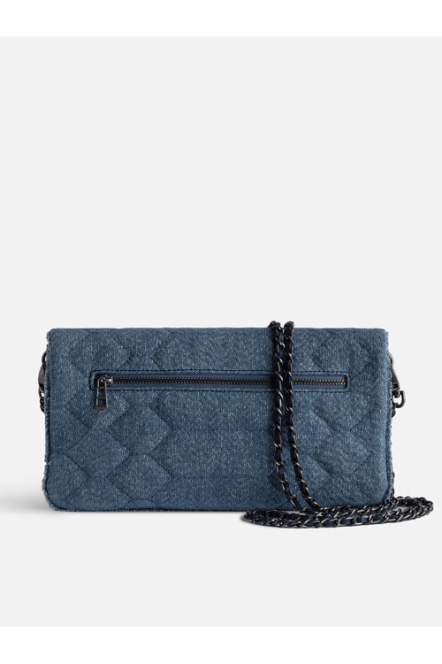 Rock Glitter Quilted Denim Bag