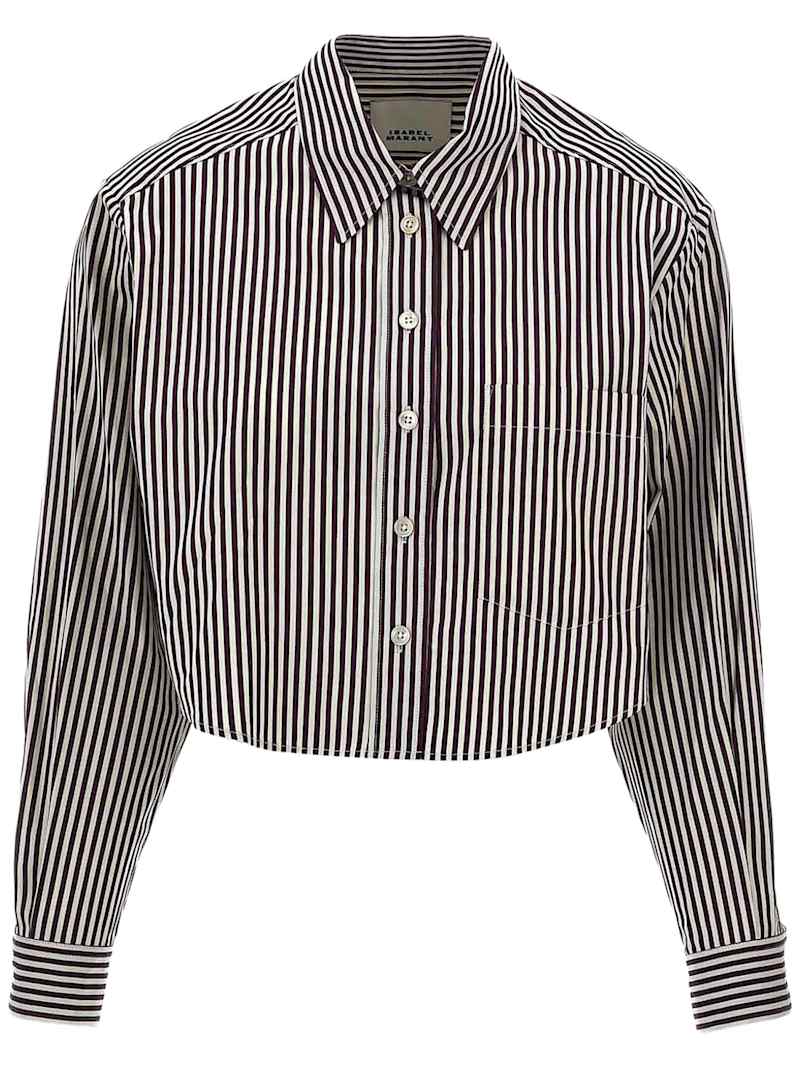 Striped cropped shirt