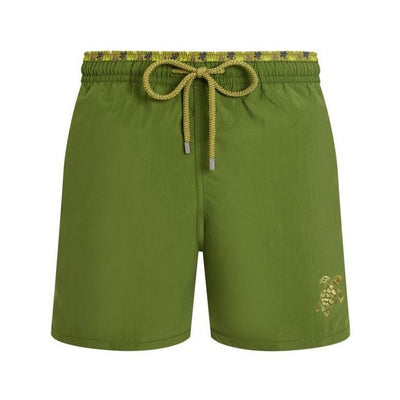 MEN SWIM SHORTS BICOLOR MICRO RONDE DES TORTUES - GREEN MILITAIRE