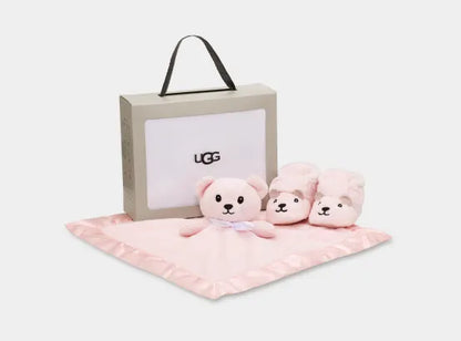 Bixbee And Lovey Bear Stuffie Set - pinky