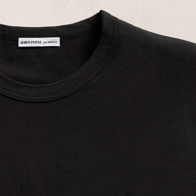 Long Sleeve Crew Neck T Shirt In Black