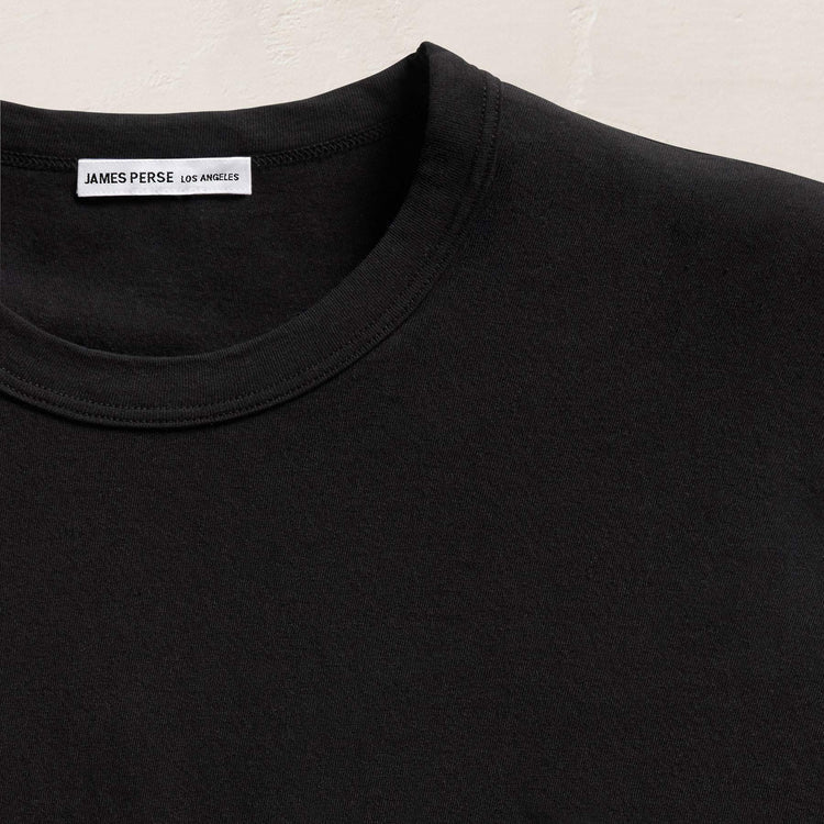 Long Sleeve Crew Neck T Shirt In Black