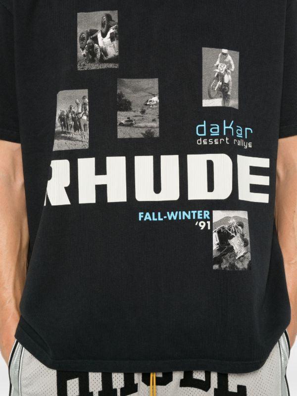 RHUDE
logo-print graphic-print T-shirt
