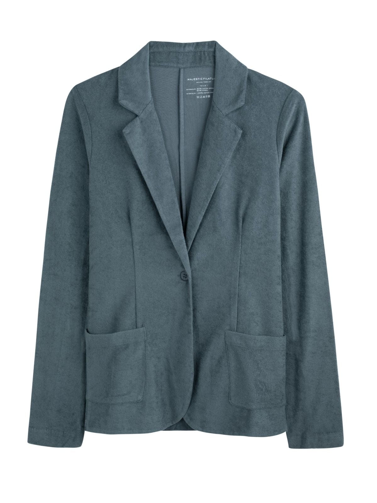 Gris bleu linen blazer