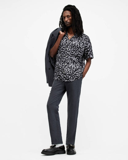 Leopaz Leopard Print Relaxed Fit Shirt