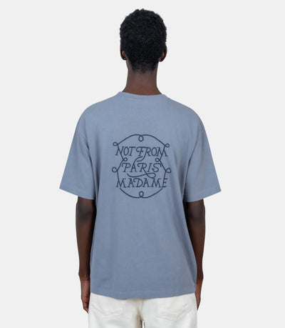 Slogan tresses t shirt - SLATE BLUE