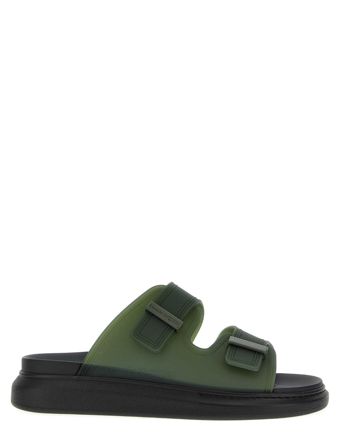 Khaki Birke double band slides